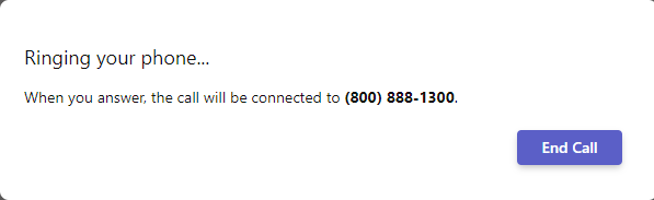 Ringing your phone... How calling on Midco Softphone for Teams appears